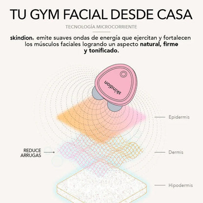 SKINDION | MASAJEADOR FACIAL DE MICROCORRIENTE + GEL CONDUCTOR DE REGALO